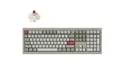 Keychron V6 Max QMK RGB 100% Wireless Mechanical Keyboard Hot-Swap Backlight Brown Switch - Retro (KBKCV6MR3)