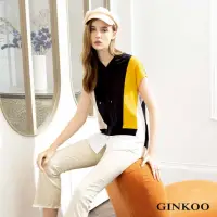 在飛比找momo購物網優惠-【GINKOO 俊克】針織拼接襯衫連帽上衣