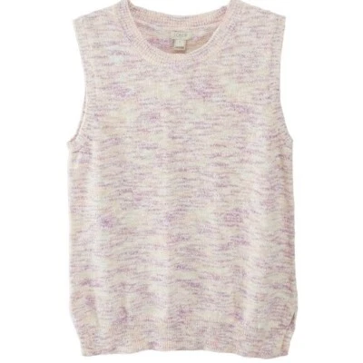 J.Crew Factory Space Dyed Sleeveless Sweater Pink Purple & Peach Blend