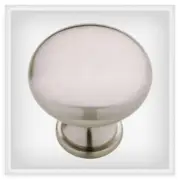 (5 Pack) 1-1/4 inch Garret Knob Satin Nickel