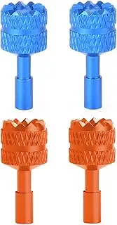 DJI RC/RC 2 Controller Joysticks - 2 Pairs Aluminum Alloy Replacement Thumb Sticks for Mini 4 Pro, 3 Pro, Mavic 3 Classic, Air 3 Accessories (Blue & Orange)