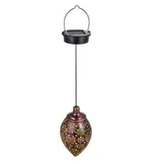 Lighting Solar Powered Energy Led Lantern Hanging Outdoor Lamp Olive Shape Design Sensitive Sensor Control For Patio Courtyard Balcony Porch Yard Outd