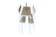 YES4HOMES 5 Piece Kitchen Dining Room Table and Chairs Set Furniture