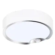 Catzon Motion Sensor Ceiling Light Battery Operated LED Light for Shower Closets Laundry Stairs-White