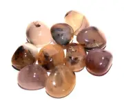 X1 Genuine Natural Dendritic Opal - Merlinite Crystal Tumbled Stone