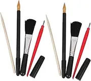 UTHCLO Scratching Art Tools Set of 10 Scratch Painting Pens Plastic Wooden Stylus User-friendly Design for Easy Scratch Painting for Art Lovers