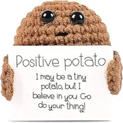 WAYBWZDQ Pocket Hug Positive Potato, Positive Potato Gift, Knitted Potato Doll with Positive Cards, Funny Small Gifts for Couples, Families, Friends, Patients