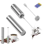 Milk Frother Handheld Battery Operated Travel Coffee Frother Milk Foamer Drin...