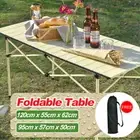 Folding Camping Table Portable Picnic Outdoor Aluminium Roll Up BBQ Desk Large