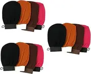 minkissy 12 Pcs Bath Gloves Bath Wash Gloves Loofah Gloves Scrub Wash Mitt Loofah Sponge Glove Massage Gloves Scrubbing Gloves Black Hand Towels Gloves Black Face Scrub Gloves Viscose Fiber