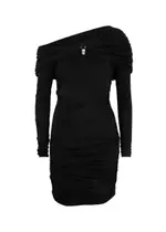 Rebecca Vallance Madison Ruched Jersey Mini Dress - Black - 12 (UK12 / M) 12 (UK12 / M)
