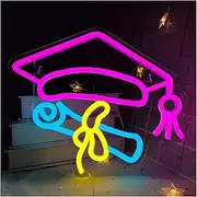 Sign Lamp Light Up Your Graduation With Graduation Cap Neon Sign Eye Catching Lamp USB Powered For Graduation Events 25cm×30cm