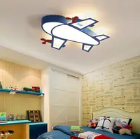 在飛比找松果購物優惠-50*5cm 無極調光 燈 燈具 兒童房燈 卡通個性男孩飛機