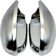 Compatible For Audi A6 C7 S6 RS6 2013+ Matte Chrome Silver Car Rearview Mirror Cover Side Wing Mirror Protect Frame Covers Trim
