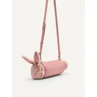 在飛比找momo購物網優惠-【PEDRO】兔子毛球圓筒斜背包-石灰白/嫩粉/黃(小CK高