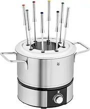 WMF Lono Fondue Set for 8 People, Electric Fondue, 1400 W, Temperature Regulation, Fork Holder, Induction Pot 1.2 L, Hot Pot, Matte Stainless Steel