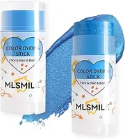YBUETE Blue Face Body Paint Stick, Cream Shimmer Face Body Painting Kit for Halloween Skeleton Skull Clown Cosplay Makeup, Full Coverage Foundation Painting for Prom Party SFX