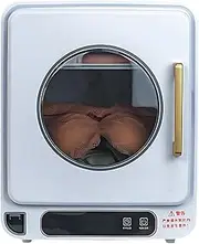 Compact Vented Tumble Dryer, 120W Clothes Dryer Machine with LCD Display, Independent Water Collection Box and Visual Cabin Window, Small Household Clothes Warmer for Home Apartment Dorm RVs White