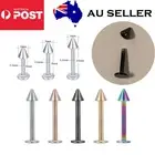 Cone Labret Lip Stud Bar Titanium Surgical Steel Tragus Earring Piercing Ball AU