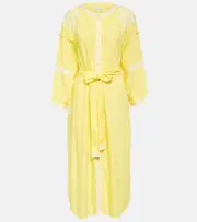 [Melissa Odabash] Melissa Odabash Ally embroidered midi dress AU 12 yellow