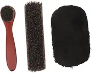 ABOOFAN 1Set Shoe Polishing Brush Ergonomic Horse Hair Boot Brush for Care Efficient Shoe Cleaner Kit for High Shine Finish for All Shoe