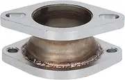 Exhaust Extension Flange, 2.5 Inch to 3 Inch Exhaust Extension Flange Adapter Mild Steel CNC Machining for Most Cars