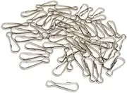 Metal Spring Hooks, 160 Pcs Lanyard Zipper Pull Key Chain Hanging Snap Clip Buckles Small Tools (28mm* 8mm)