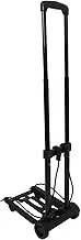 SEWACC Foldable Trolley Cart with Smooth Double Hook and Rolling Wheels Portable Metal Frame Utility Cart for Shopping Travel and Daily Use