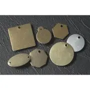 C.H. Hanson Blank Tag,Brass,2in H,2in W,Brown,PK25 42462 C.H. Hanson 42462