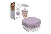 Bentgo All-In-One Glass Salad Container To Go Dressing Lunch Box Set Lavender