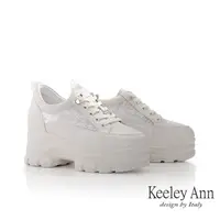 在飛比找momo購物網優惠-【Keeley Ann】電繡透膚內增高休閒鞋(米白色3268