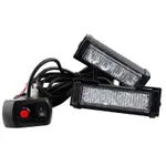 2X 4 LED 頻閃警用電機消防員緊急警示燈通用摩托車霧燈 DRL 行車燈