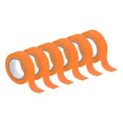 6Rolls 0.6inch x 16.5feet Neon Gaffers Cloth Tape Glow in the Dark Tape, Orange