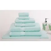 7 Pieces Egyptian Cotton Bath Towel or Bath Sheet Set 650GSM 10 Colors Soft Aqua / 7 Piece Towel Set