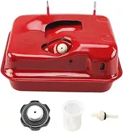 Fenteer Portable Fuel Can for ATV Oil with Cap for Road Cutting Machine 188F190, Red