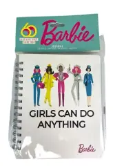 2016 New Sealed Barbie Journal Writing Notebook Girls Can Do Anything Spiral