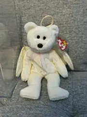 TY - Beanie Baby 1998 “Halo” Bear (PE Pellets + Tag Errors)