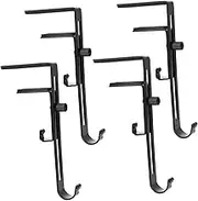 Homoyoyo 4 Pack Iron Mantle Stocking Holders Xmas Stocking Hanger for Fireplace Christmas Stockings Holder Easy to Use Hooks for Decorations
