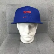 Vintage Detroit Pistons Hat Cap Snap Back Blue NBA Basketball Finals Mens 90s