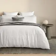 Sheridan Tessoro Quilt Cover in White Size: Super King Material: Cotton @Sheridan Rewards