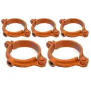 The Plumber's Choice Hinged Split Ring Pipe Hanger 4" + 7/8" Rod Fitting 5-Pack