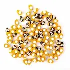100pcs Mixed Mini Bees Self Adhesive Wooden Bumble Bee Craft Card Wood Decor DIY