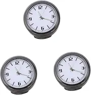 Mobestech 3pcs Car Clock Car Accessory Car Decoration Car Vent Clock Auto Accessory Clock Car Vent Clips Pocket Watch Small Clock Cars Dashboard Car Quartz Clock Car Stick on Clock Abs White