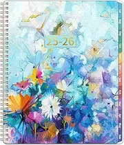 Planner 2025-2026 - 2025-2026 Planner Weekly and Monthly, July 2025 - June 2026, 8.4" x 11", Colorful Monthly Tabs, Twin-wire Binding, Holidays, Back Pocket