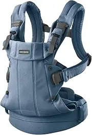 BabyBjörn Baby Carrier Harmony, Woven mélange, Blue | 3-in-1 Ergonomic Baby Carrier; Newborn, Facing-in, Outward-Facing, and Back Carrying Positions Supported (7-40 lbs), Newborn to Toddler