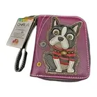 NEW Chala Boston Terrier Dog Puppy Wallet Purple Vegan Animal Lovers