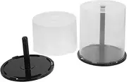 2pcs CD Storage Bin Empty CD Cases DVD Shelves DVD Blank Discs DVD Storage Boxes CD Covers Plastic CD Holder Case CD DVD Sleeves CD Disc Clear CD Storage Cabinet Blank CD