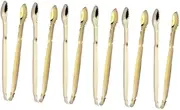 OFFSCH 6pcs Stainless Steel Sugar Cube Clip Tongs Mini Ice Tong Food Tong Sugar Clip Tong Salad Serving Utensils Stainless Stain Sugar Tong Mini Serving Utensils Dollhouse Tong