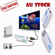 New 1080p Wii2HDMI Wii to HDMI Converter 3.5mm Adapter Audio HD Video Output AU