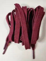 100cm Flat Classic Shoe Laces DoubleHollow Casual Boot Sport Shoelace Dark Red
